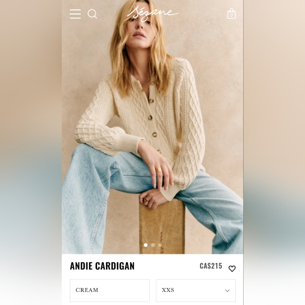 Brand New! Sezane Andie Cardigan